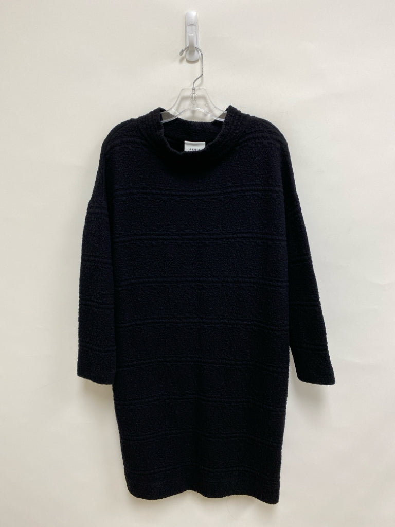 AKRIS punto Size 12 Black Texture Long Sleeve Ladies Dress