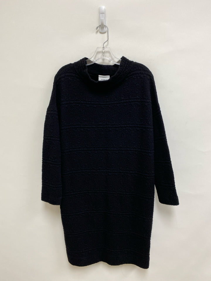 AKRIS punto Size 12 Black Texture Long Sleeve Ladies Dress