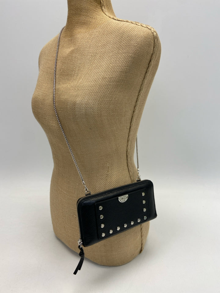 Brighton Black Silver Studded Crossbody