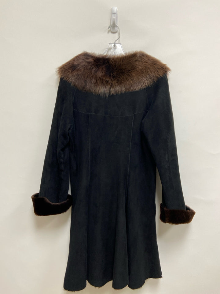 DOM &amp; RUBY Size S Black Brown Lamb Skin Ladies Jacket