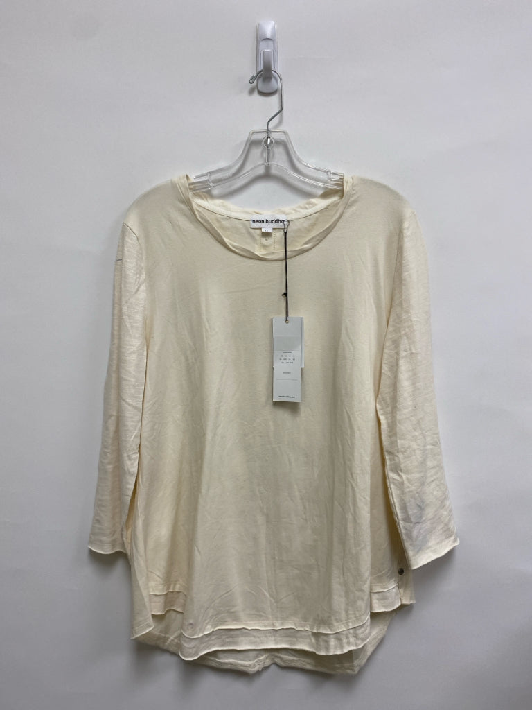 NWT Neon Buddha Size M Cream Ladies Top