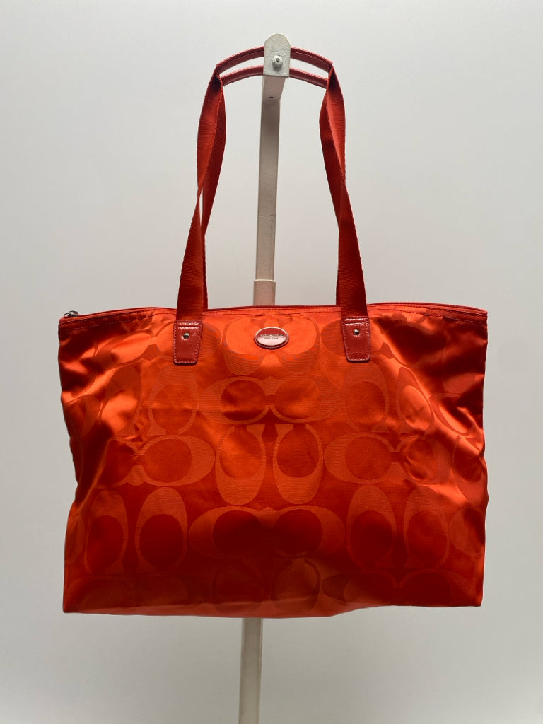Coach Burnt Orange Signature Handbag