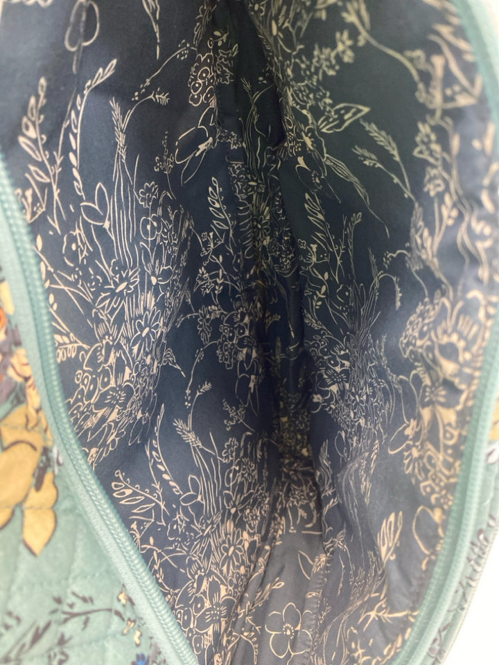 Vera Bradley Aqua Multi-Color Flower(s) Handbag