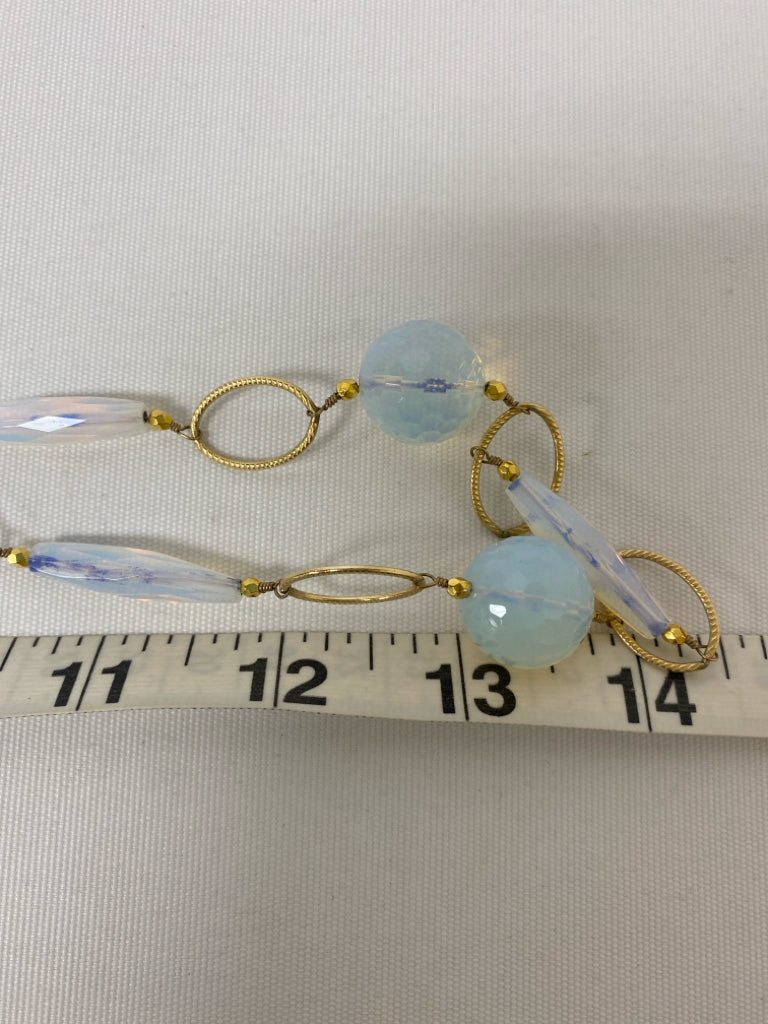 Gold Color Iridescent Shapes Necklace