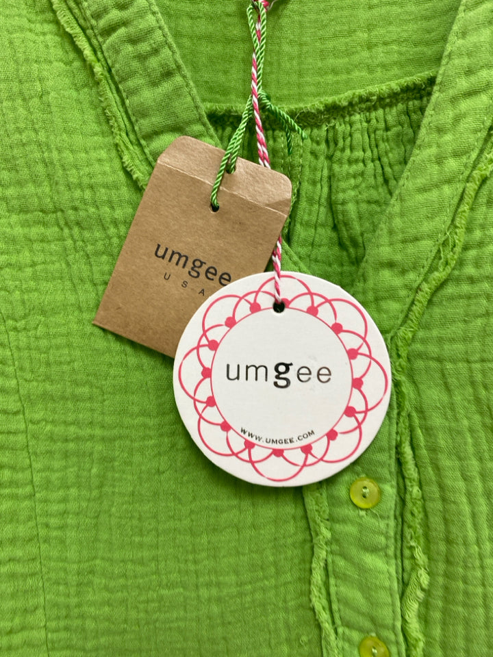 NWT Umgee Size M Lime Green Gauze Ladies Top