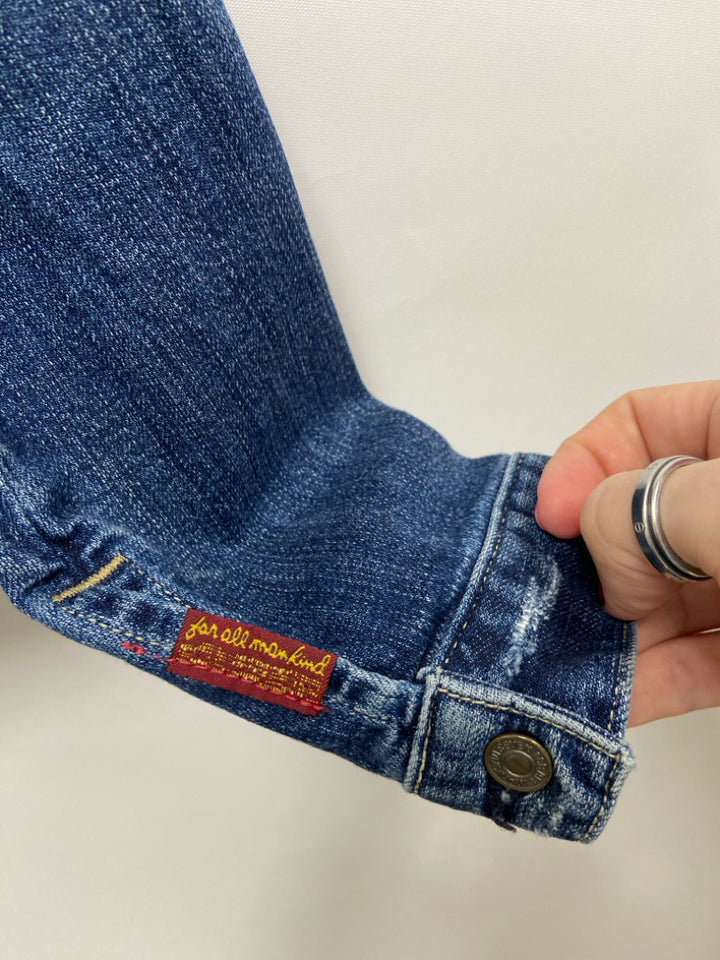 7/Mankind Size XS Blue Denim Button Up Ladies Jacket