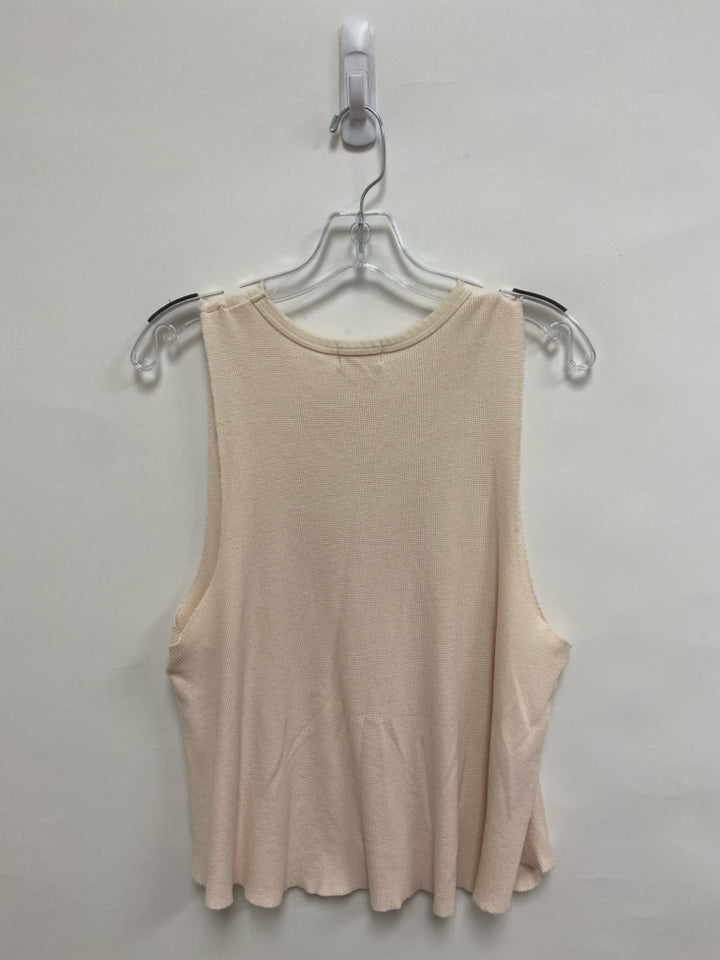t.la Size M Apricot Waffle Tank Ladies Top