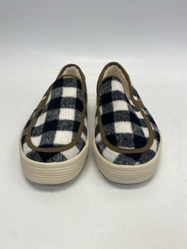 Hey Dude US Shoe Size 7 Black White Checkered Flats