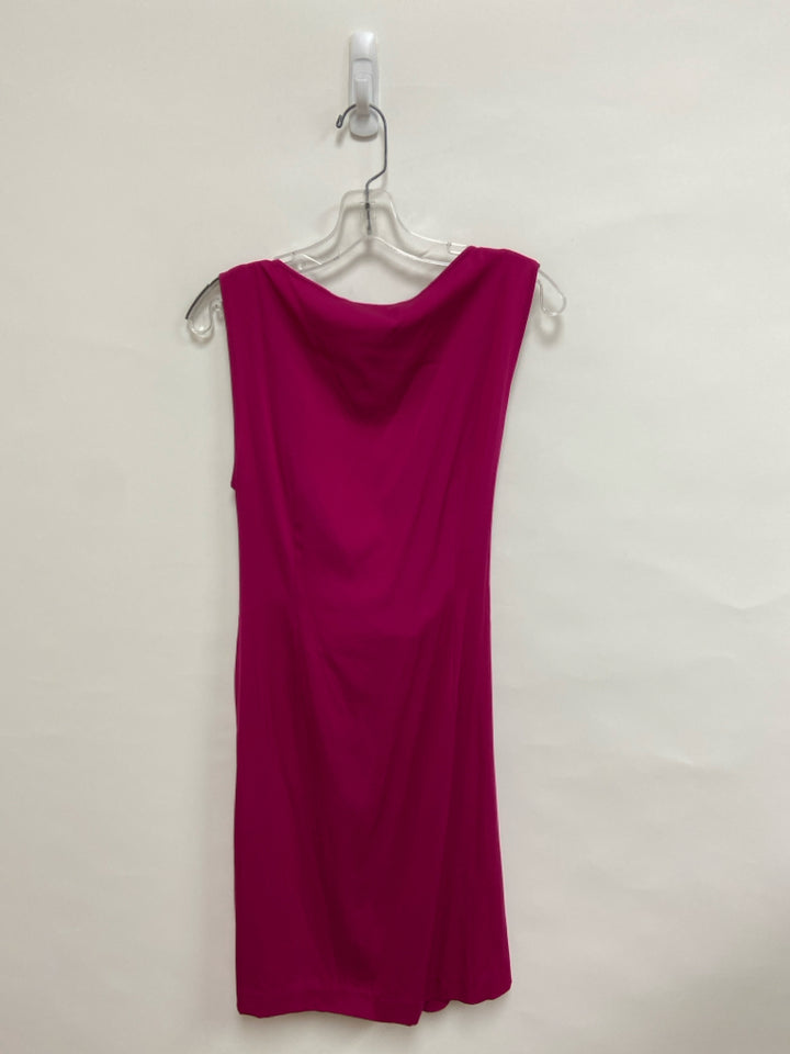 Diane Von Furstenberg Size 12 Magenta Sleeveless Silk Blend Ladies Dress