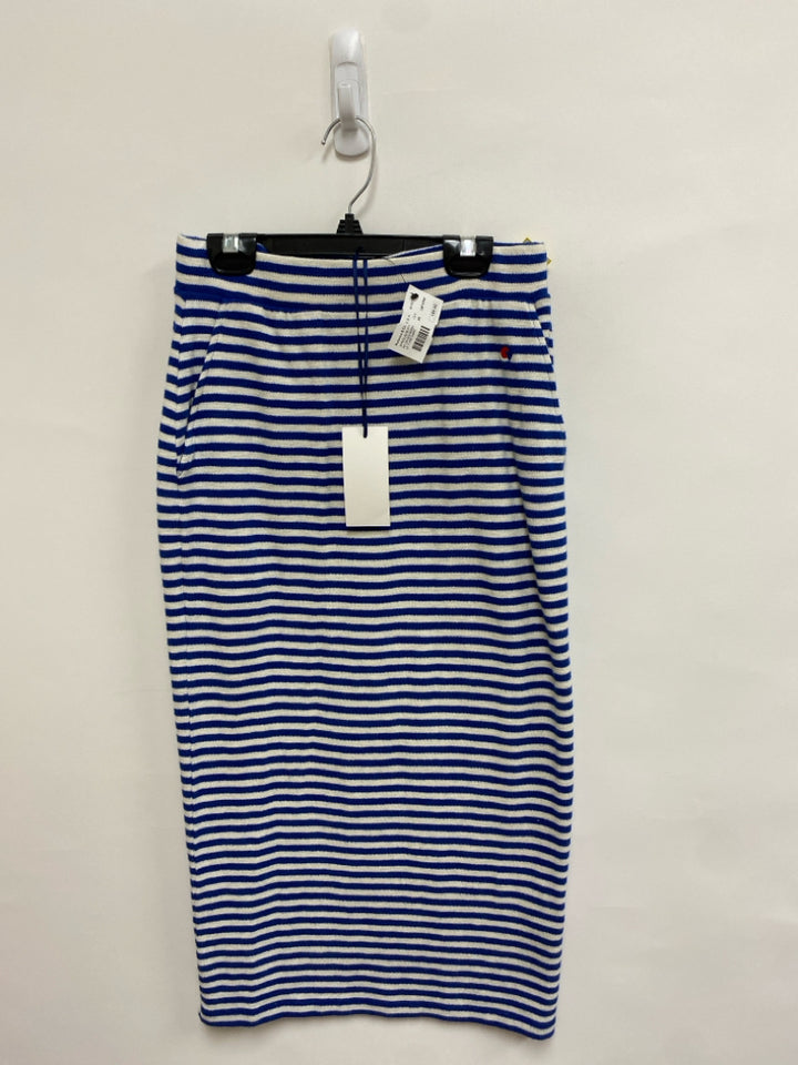 NWT Clare V. Size XS Blue/White Stripes Knit Ladies Skirt