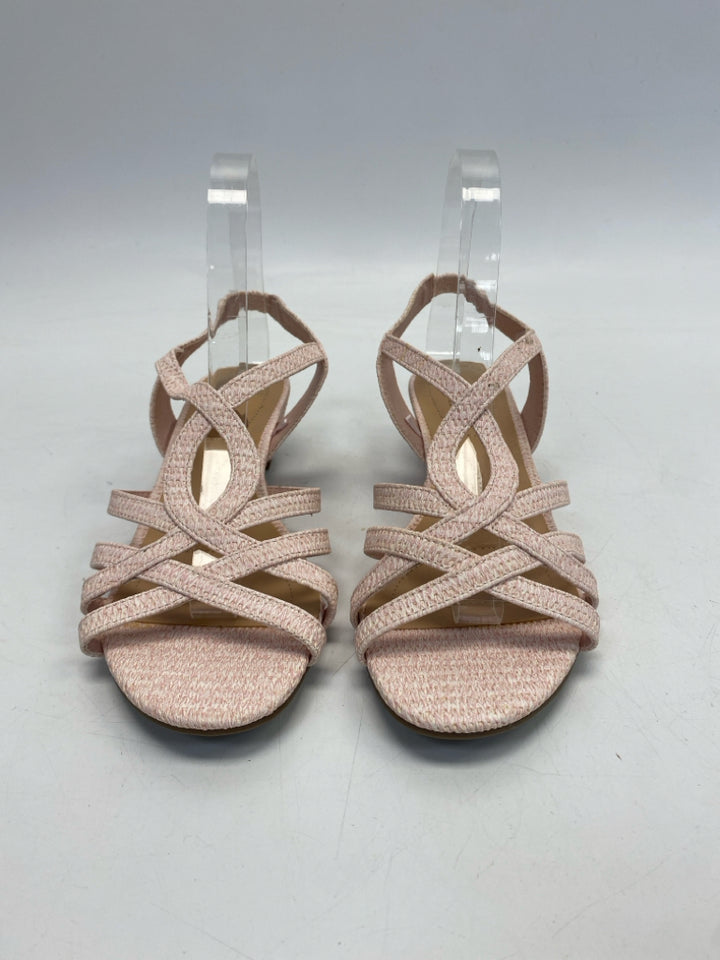 NWOT London Fog  Size 8 Pink Crisscross Sandals