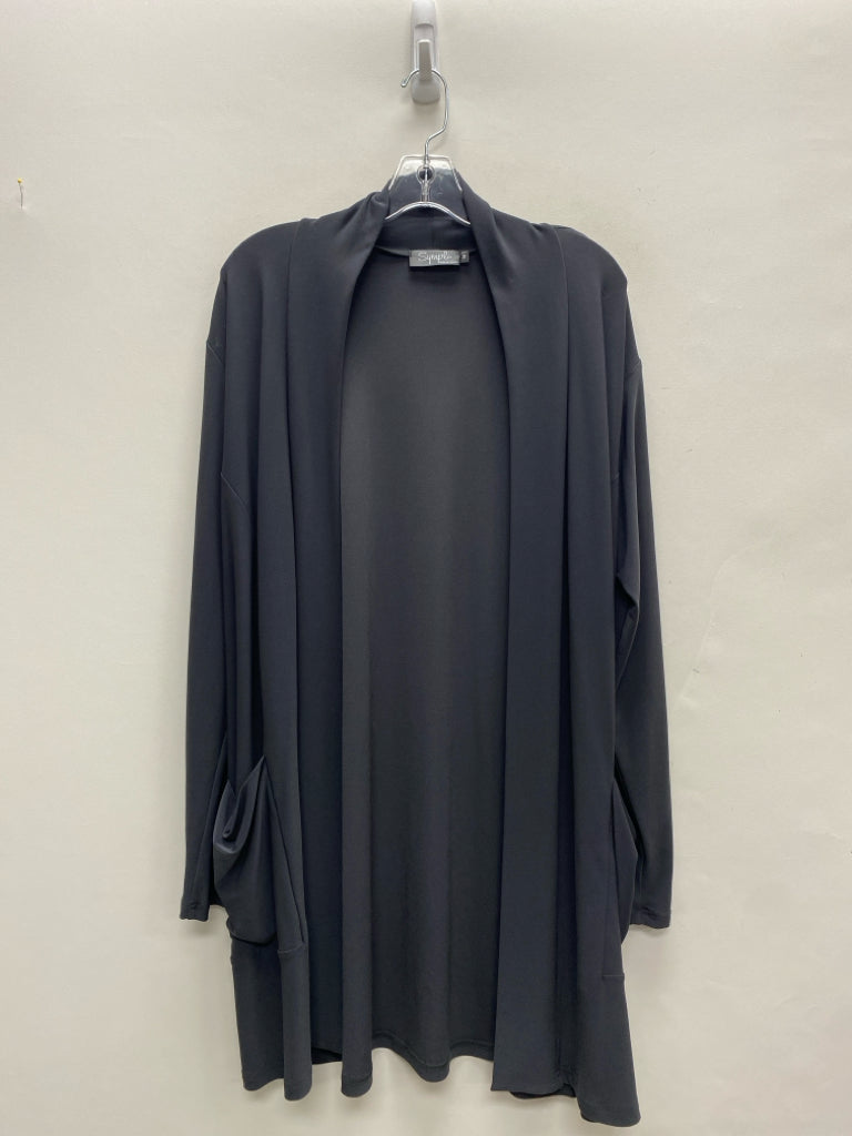 Sympli Size 14 Charcoal Drape Ladies Jacket