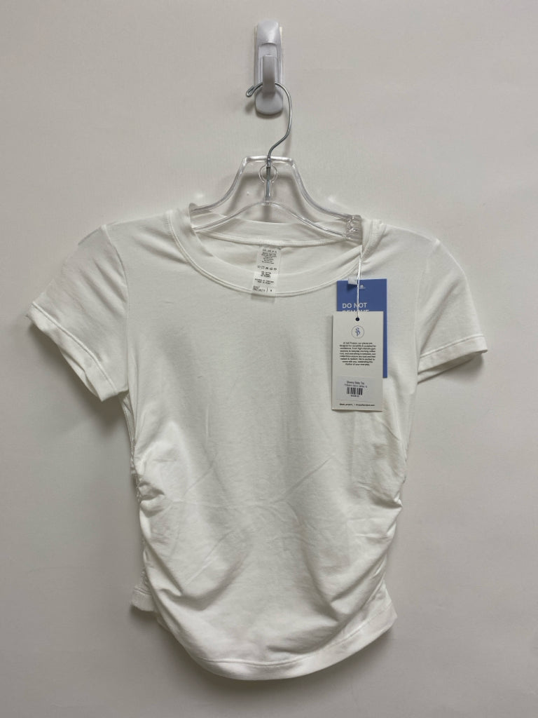 NWT Salt Project Size S White Ruched Cropped Ladies Top