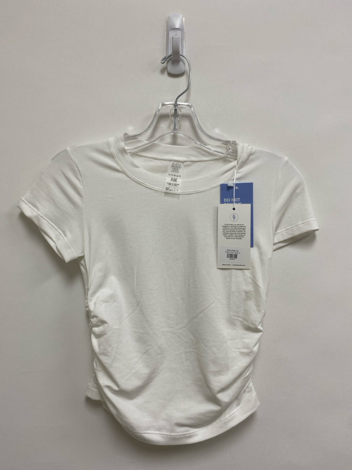 NWT Salt Project Size S White Ruched Cropped Ladies Top