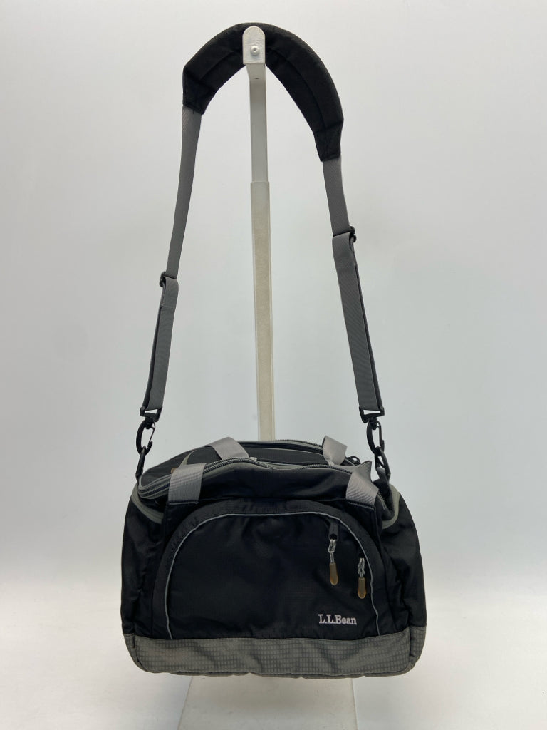 L L Bean Black Gray Duffle Bag
