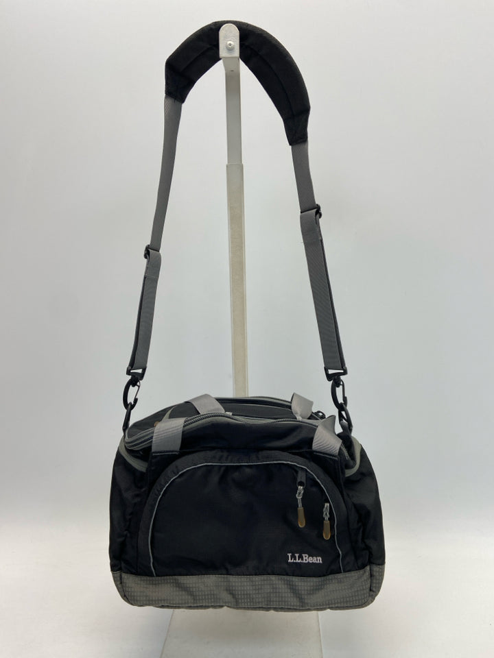 L L Bean Black Gray Duffle Bag