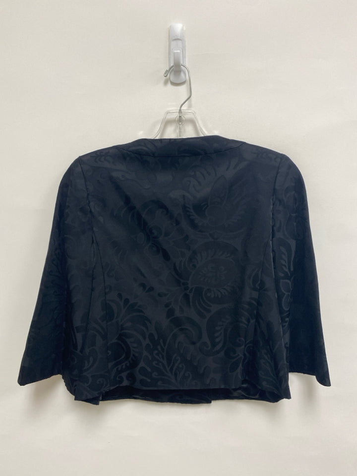 MILLY Size 2 Black Fleur de lis Ladies Jacket