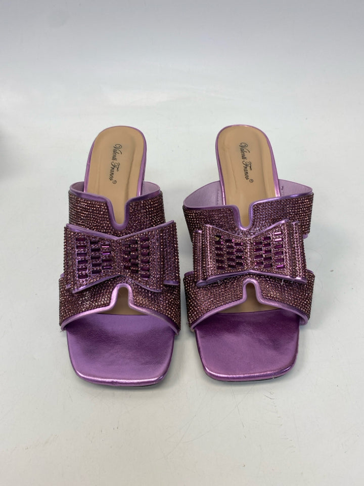 Size 8.5 Purple Rhinestone(s) Sandals