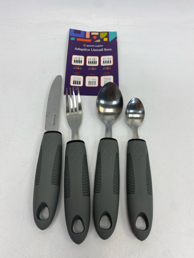 Gray Silver Stainless Flatware