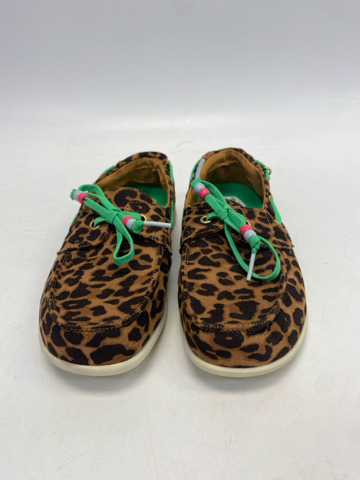 Hey Dude US Size 7 Brown/Black Green Animal Print Sneakers
