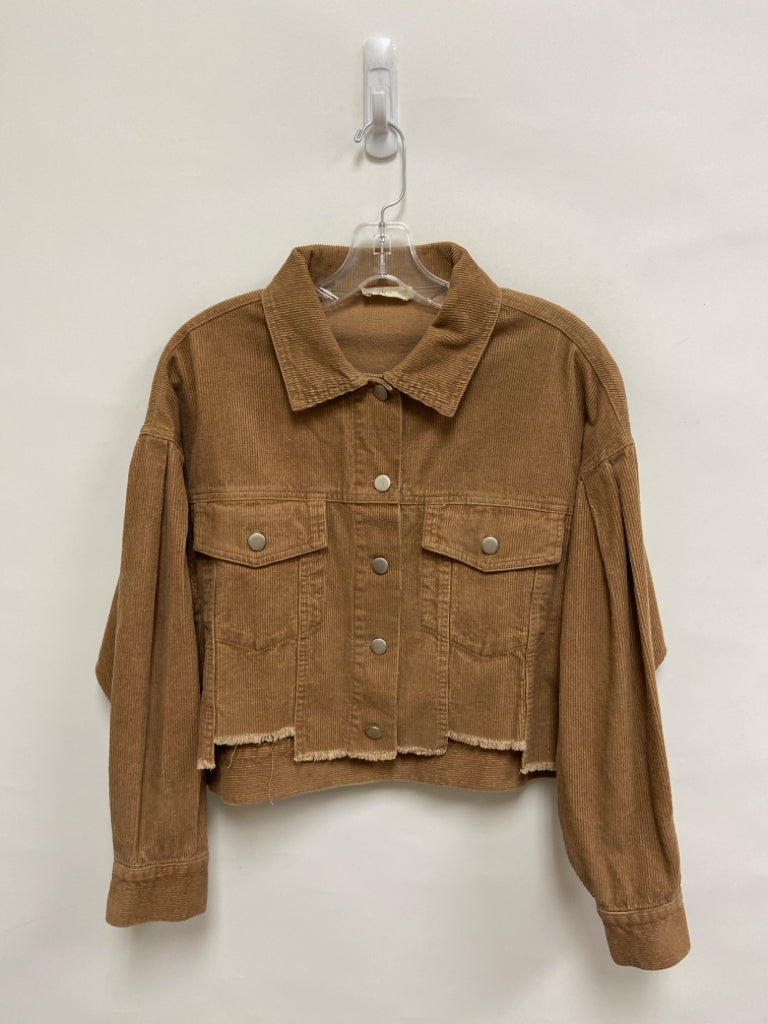 vestique Size S Tan Button Up Corduroy Ladies Top