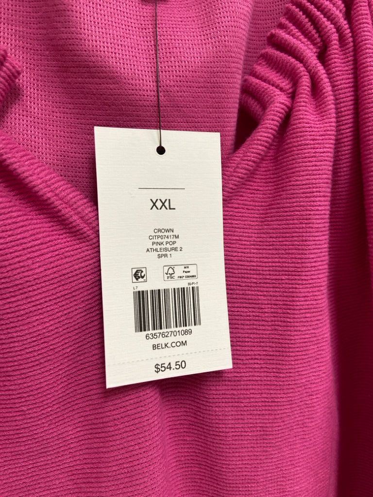 NWT Crown &amp; Ivy  SIZE  XXL Pink Plus Size Top