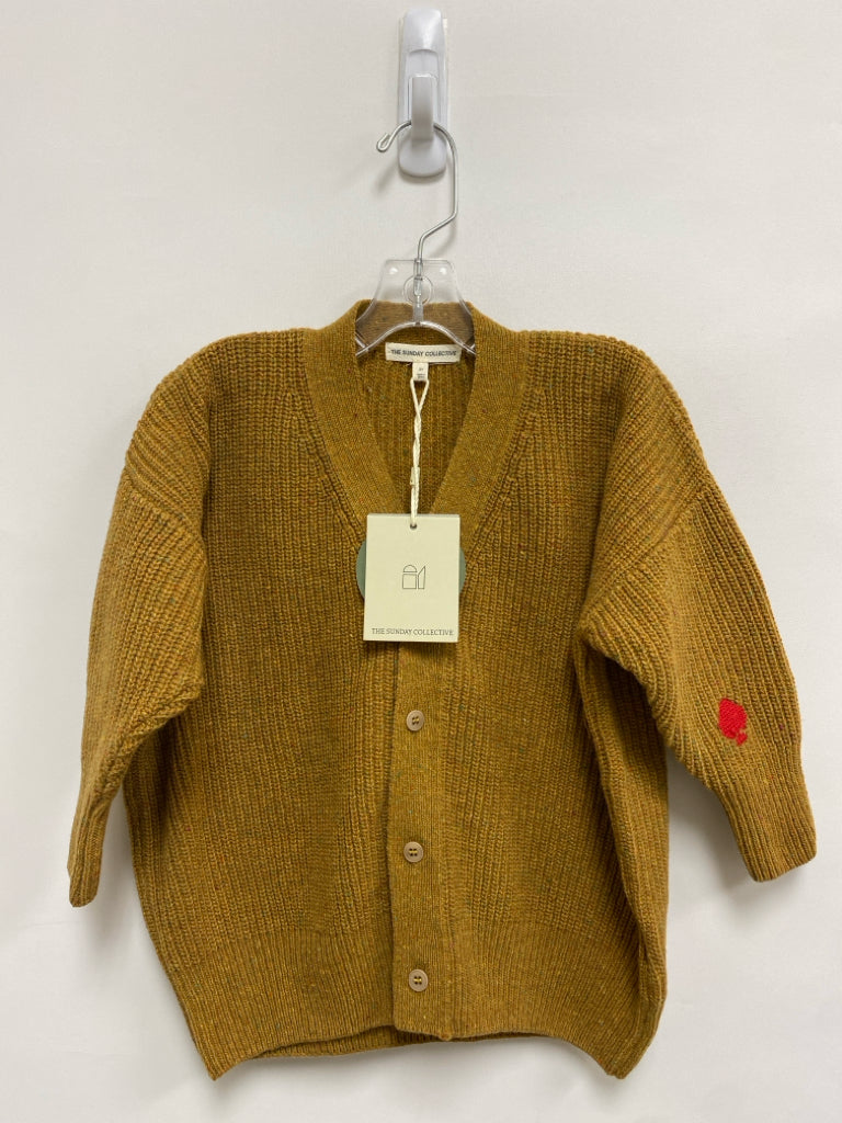 NWT The Sunday Collective SIZE 3 Brown Cardigan Wool Blend Boy&