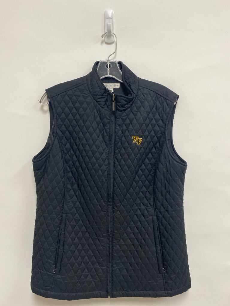 Cutter&amp;Buck Size XL Black Zip Down Quilted Ladies Vest