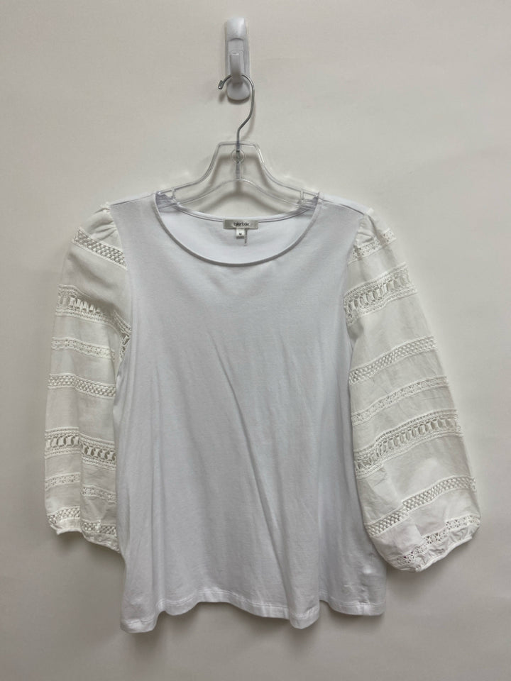 Tyler Boe Size M White Puff Sleeve Ladies Top