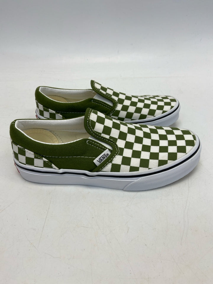 NEW Vans SIZE 2.5 Green White Checkered Boy&