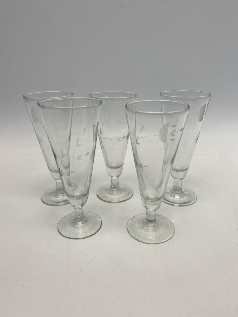 Princess House Clear Frosted Flowers Glassware