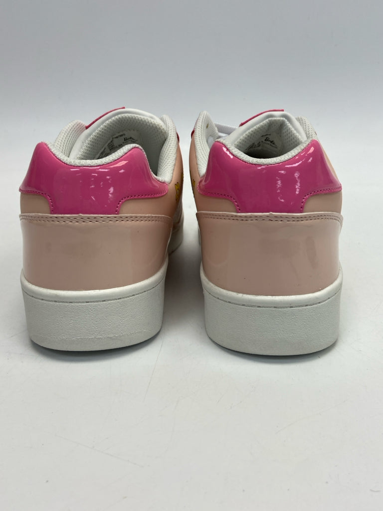 NWT Barbie  Size 10 White Pink Lace-up Sneakers