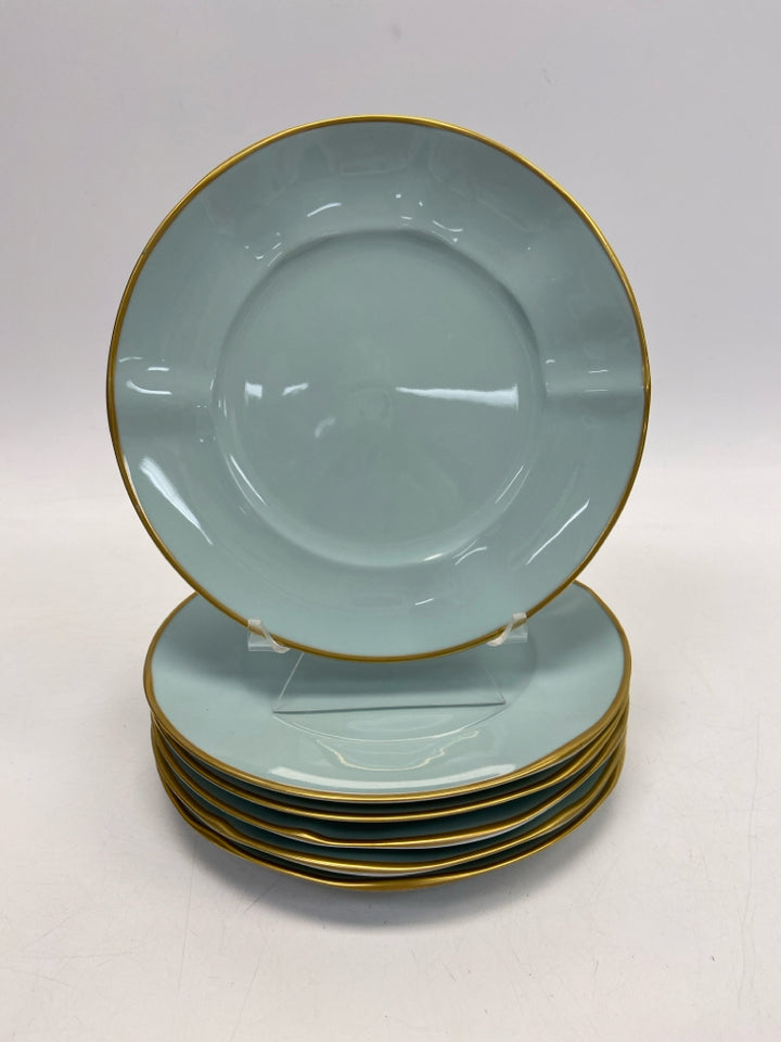 Anna Weatherly Designs Blue Gold Trimmed Plate (s)