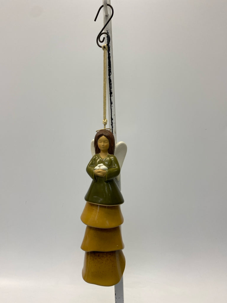 Green Brown Ceramic Wind Chimes