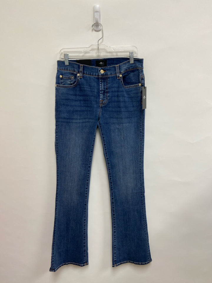 NWT 7/Mankind Size 30 Faded Blue Flared Ladies Jeans