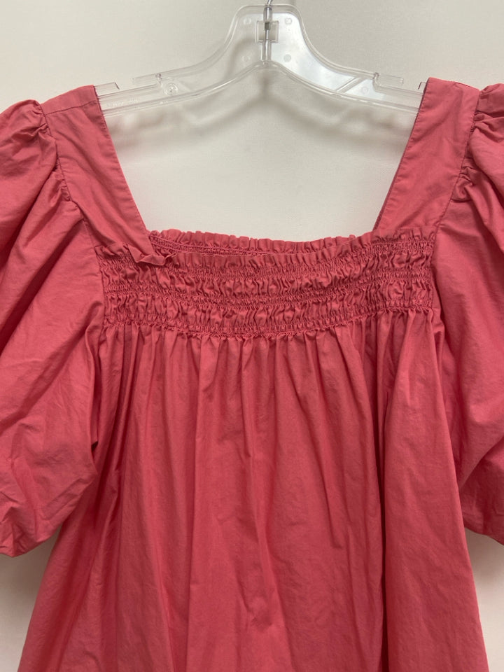 Maeve Size L Rose Puff Sleeve Ladies Top