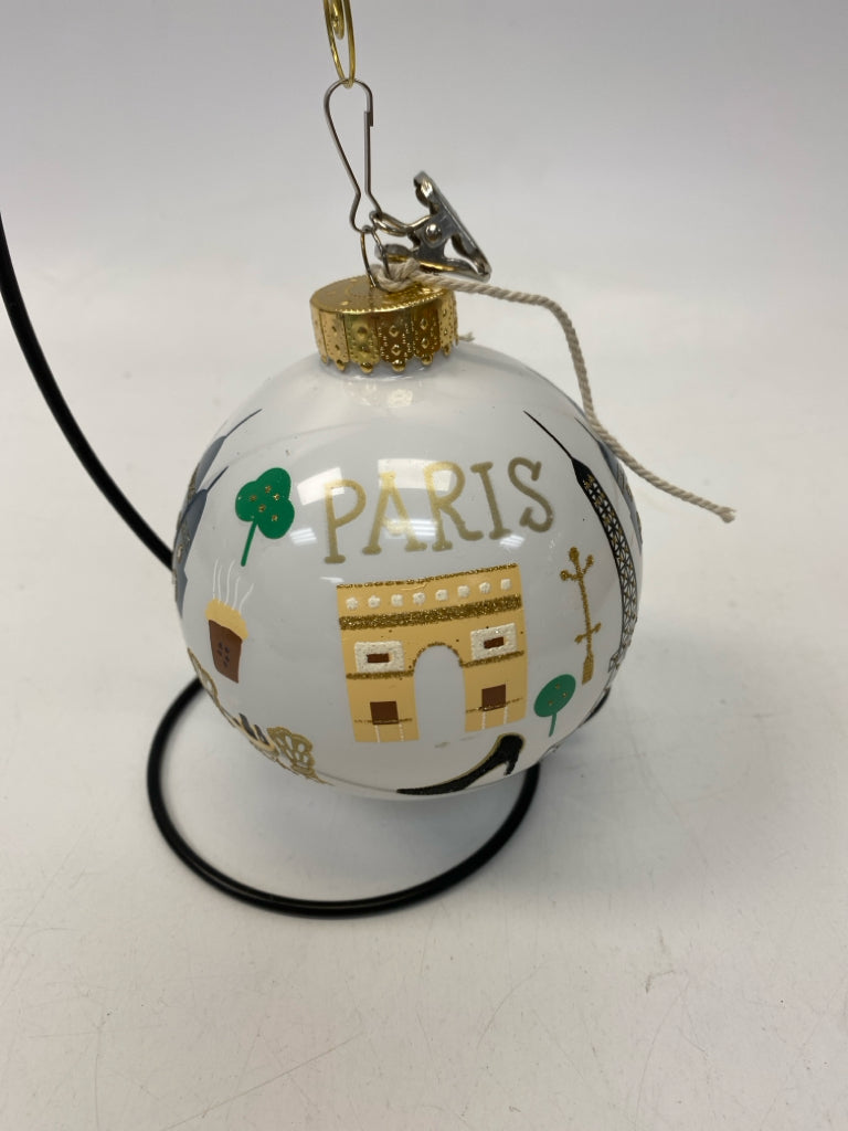 White Multi Color Ornaments
