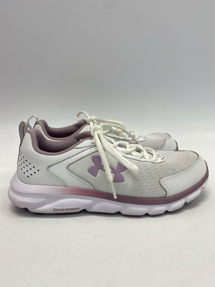 Under Armour  Size 9.5 White Lavender Lace-up Sneakers