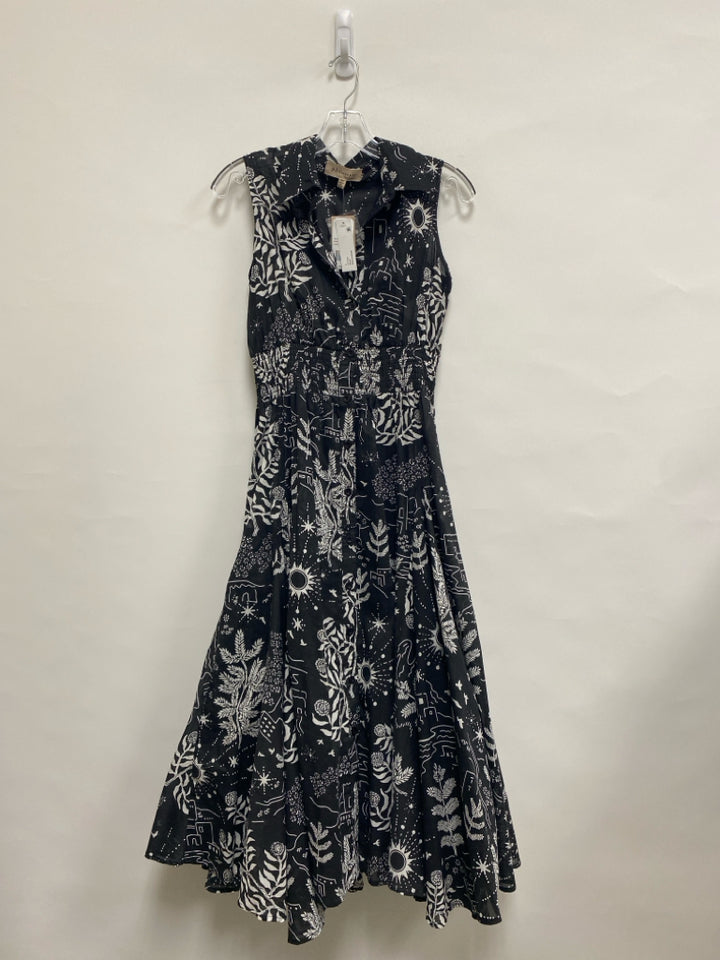 NWT philosophy Size S Black White Floral Sleeveless Ladies Dress
