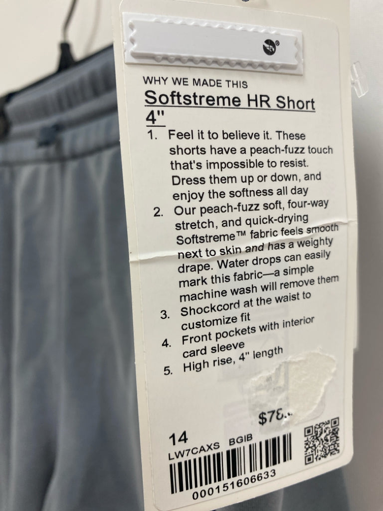NWT Lululemon Size 14 Dusty Blue Athletic Shorts