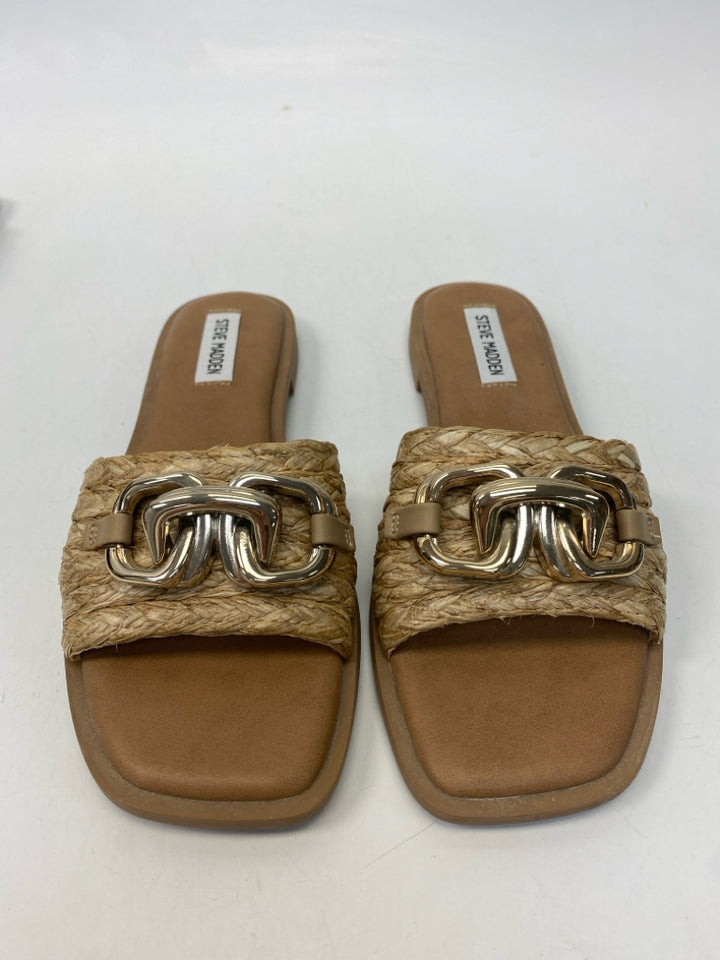 Steve Madden  Size 7.5 Natural Silver Accent(s) Sandals