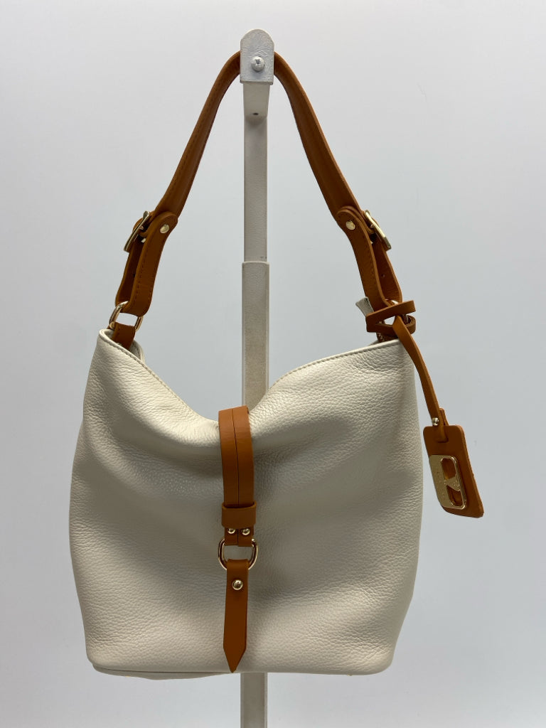 ValentinA Cream Brown Handbag
