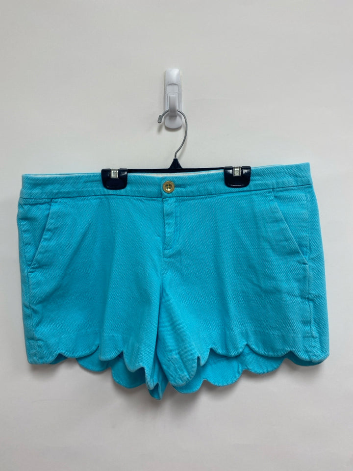 LILLY PULITZER Size 14 Aqua Texture Ladies Shorts