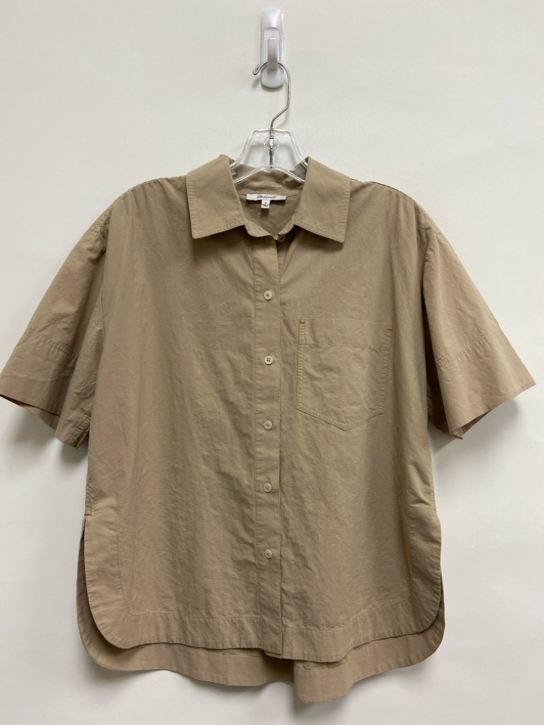 Madewell Size S Tan Button Up Ladies Top