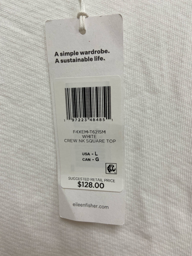 NWT Eileen Fisher Size L White Ladies Top