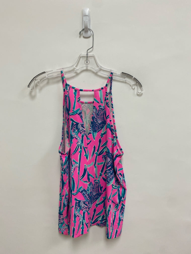 LILLY PULITZER Size M Pink Blue Sleeveless Ladies Top