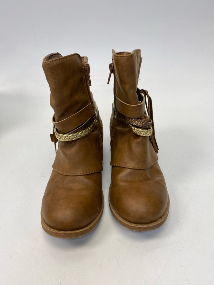 Dream Pairs SIZE 1 Brown Gold Girl&