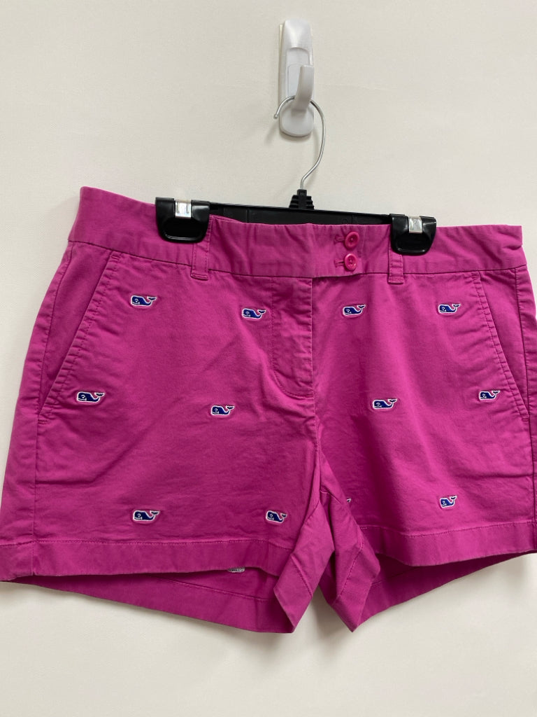Vineyard Vines Size 8 Magenta Navy Whale Ladies Shorts