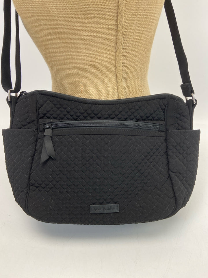 Vera Bradley Black Quilted Fabric Crossbody