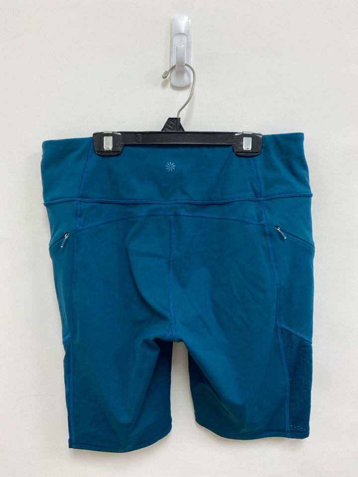 Athleta Size L Dark Teal Blue Athletic Shorts